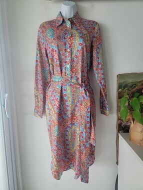 Lauren Ralph Lauren Paisley Button-Front Shirt  Multi-Color Long Sleeve